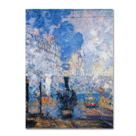 Claude Monet 'Saint Lazare Station' Canvas Art,18x24